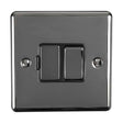 EuroLite Electrical Black Nickel / Switched Fuse Spur / (With Black Trim) Eurolite Enhance Decorative Switched Fuse Spur - Black Nickel (With Black Trim)
