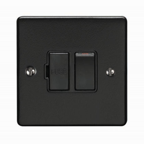 EuroLite Electrical Matt Black / Switched Fuse Spur / (With Black Trim) Eurolite Enhance Decorative Switched Fuse Spur - Matt Black (With Black Trim)