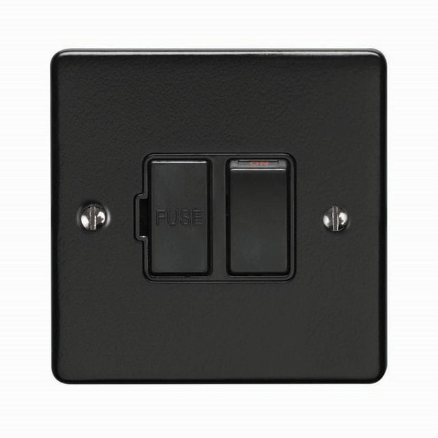 EuroLite Electrical Matt Black / Switched Fuse Spur / (With Black Trim) Eurolite Enhance Decorative Switched Fuse Spur - Matt Black (With Black Trim)