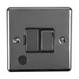 EuroLite Electrical Black Nickel / Switched Fuse Spur With Flex Outlet / (With Black Trim) Eurolite Enhance Decorative Switched Fuse Spur With Flex Outlet - Black Nickel (With Black Trim)
