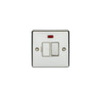 EuroLite Electrical Polished Chrome / Switched Fuse Spur With Neon Indicator / (With White Trim) Eurolite Enhance Decorative Switched Fuse Spur With Neon Indicator - Polished Chrome (With White Trim)