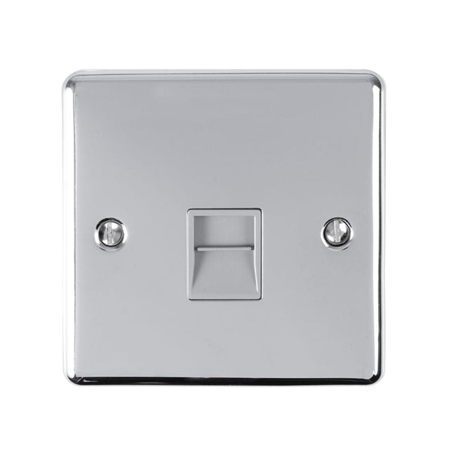 EuroLite Electrical Polished Chrome / Telephone Master / (With GREY Trim) Eurolite Enhance Decorative Telephone Master - Polished Chrome (With Grey Trim)