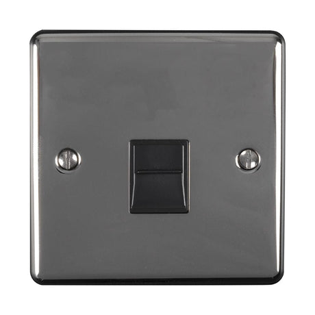 EuroLite Electrical Black Nickel / Telephone Slave / (With Black Trim) Eurolite Enhance Decorative Telephone Slave - Black Nickel (With Black Trim)