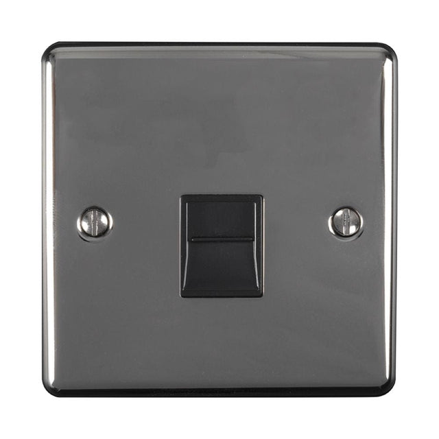 EuroLite Electrical Black Nickel / Telephone Slave / (With Black Trim) Eurolite Enhance Decorative Telephone Slave - Black Nickel (With Black Trim)