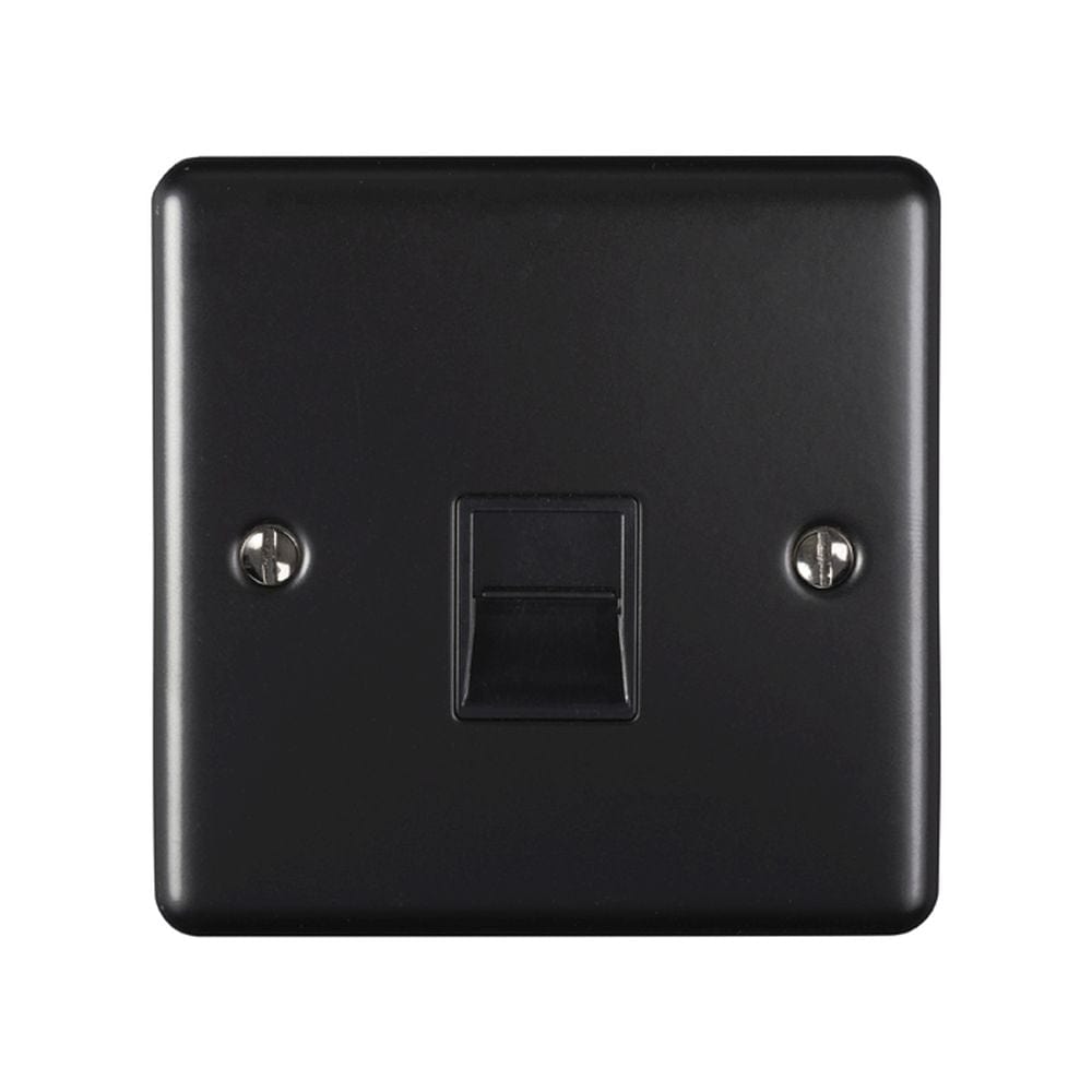 EuroLite Electrical Matt Black / Telephone Slave / (With Black Trim) Eurolite Enhance Decorative Telephone Slave - Matt Black (With Black Trim)