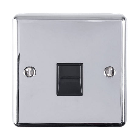 EuroLite Electrical Polished Chrome / Telephone Slave / (With Black Trim) Eurolite Enhance Decorative Telephone Slave - Polished Chrome (With Black Trim)
