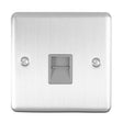 EuroLite Electrical Satin Stainless / Telephone Slave / (With Grey Trim) Eurolite Enhance Decorative Telephone Slave - Satin Stainless Steel (With Grey Trim)