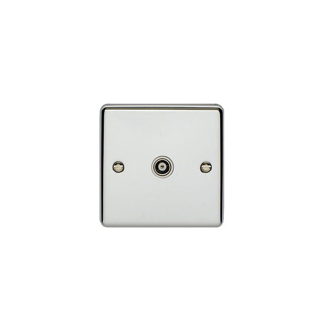 EuroLite Electrical Polished Chrome / TV / (With White Trim) Eurolite Enhance Decorative TV - Polished Chrome (With White Trim)