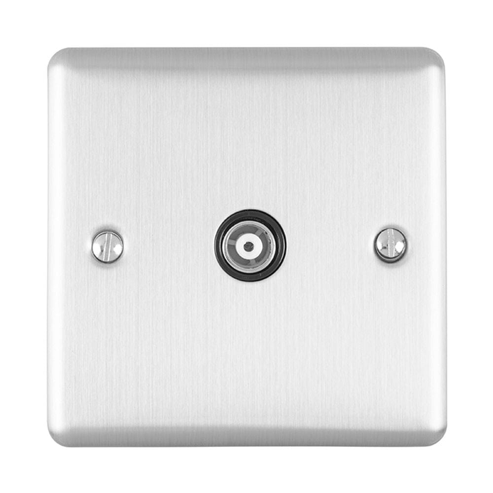 EuroLite Electrical Satin Stainless / TV / (With Black Trim) Eurolite Enhance Decorative TV - Satin Stainless Steel (With Black Trim)