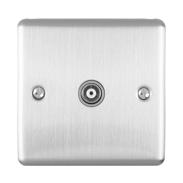 EuroLite Electrical Satin Stainless / TV / (With Grey Trim) Eurolite Enhance Decorative TV - Satin Stainless Steel (With Grey Trim)