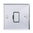 EuroLite Electrical Polished Chrome / Unswitched Fuse Spur / (With Black Trim) Eurolite Enhance Decorative Unswitched Fuse Spur - Polished Chrome (With Black Trim)