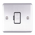 EuroLite Electrical Satin Stainless / Unswitched Fuse Spur / (With Black Trim) Eurolite Enhance Decorative Unswitched Fuse Spur - Satin Stainless Steel (With Black Trim)