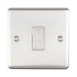 EuroLite Electrical Satin Stainless / Unswitched Fuse Spur / (With White Trim) Eurolite Enhance Decorative Unswitched Fuse Spur - Satin Stainless Steel (With White Trim)