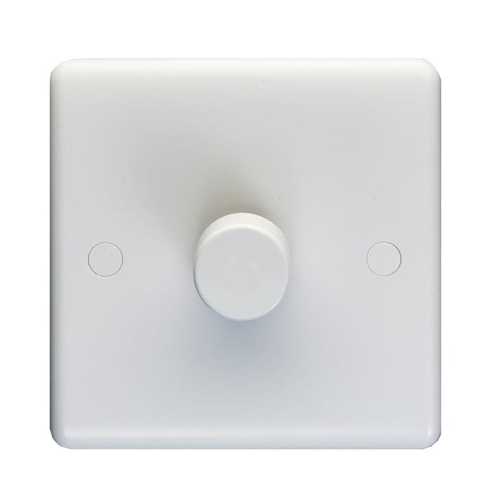 EuroLite Electrical White / 1 Gang Dimmer / (With White Trim) Eurolite Enhance White Plastic 1 Gang Dimmer - White (With White Trim)