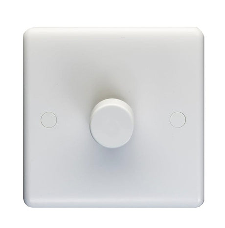 EuroLite Electrical White / 1 Gang Dimmer / (With White Trim) Eurolite Enhance White Plastic 1 Gang Dimmer - White (With White Trim)