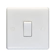 EuroLite Electrical White / 1 Gang Switch / (With White Trim) Eurolite Enhance White Plastic 1 Gang Switch - White (With White Trim)
