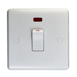 EuroLite Electrical White / 20Amp Switch with Neon Indicator / (With White Trim) Eurolite Enhance White Plastic 20Amp Switch with Neon Indicator - White