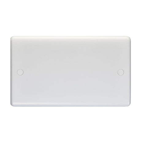 EuroLite Electrical White / Double Blank Plate / (With White Trim) Eurolite Enhance White Plastic Double Blank Plate - White