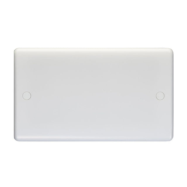 EuroLite Electrical White / Double Blank Plate / (With White Trim) Eurolite Enhance White Plastic Double Blank Plate - White