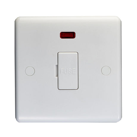 EuroLite Electrical White / Fuse Spur / (With White Trim) Eurolite Enhance White Plastic Fuse Spur - White