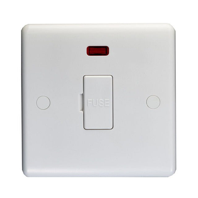 EuroLite Electrical White / Fuse Spur / (With White Trim) Eurolite Enhance White Plastic Fuse Spur - White