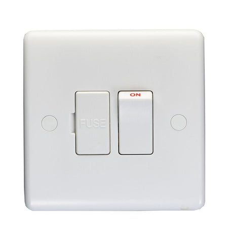 EuroLite Electrical White / Fuse Spur / (With White Trim) Eurolite Enhance White Plastic Fuse Spur - White