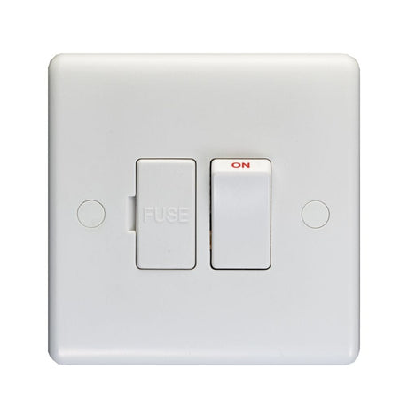 EuroLite Electrical White / Fuse Spur / (With White Trim) Eurolite Enhance White Plastic Fuse Spur - White