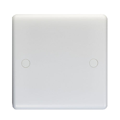 EuroLite Electrical White / Single Blank Plate / (With White Trim) Eurolite Enhance White Plastic Single Blank Plate - White