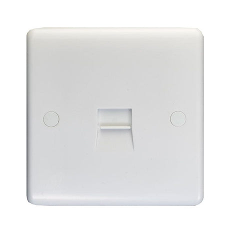 EuroLite Electrical White / Telephone Slave / (With White Trim) Eurolite Enhance White Plastic Telephone Slave - White (With White Trim)