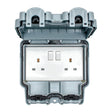 EuroLite Electrical Grey / 2 Gang Switched Socket Eurolite Euroseal 2 Gang Switched Socket - Grey