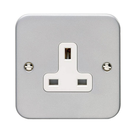 EuroLite Electrical Grey / 1 Gang Unswitched Socket Eurolite Metal Clad 1 Gang Unswitched Socket - Metal Clad