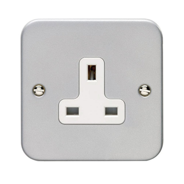 EuroLite Electrical Grey / 1 Gang Unswitched Socket Eurolite Metal Clad 1 Gang Unswitched Socket - Metal Clad