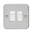 EuroLite Electrical Grey / 2 Gang Switch Eurolite Metal Clad 2 Gang Switch - Metal Clad