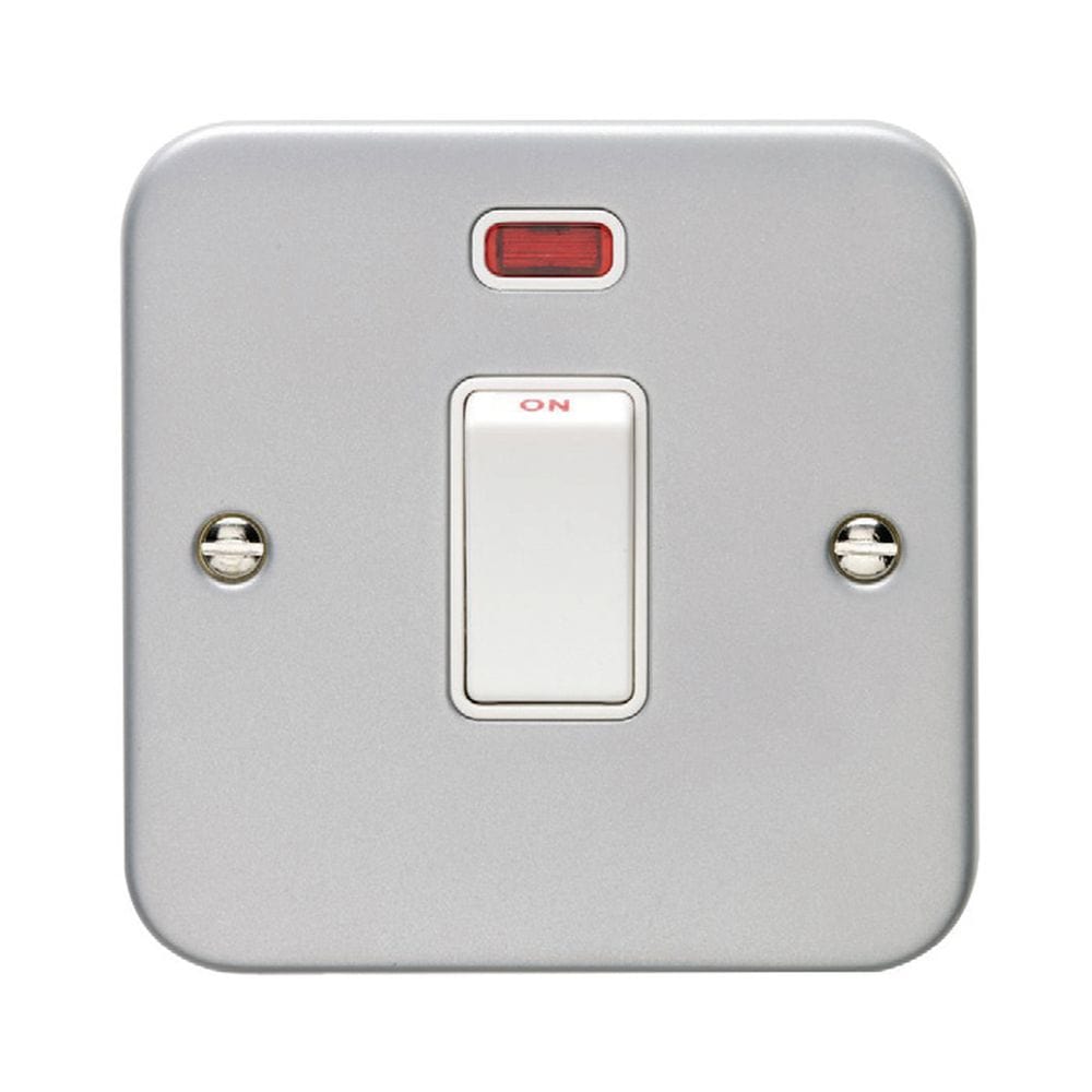 EuroLite Electrical Grey / 20Amp Switch with Neon Indicator Eurolite Metal Clad 20Amp Switch with Neon Indicator - Metal Clad