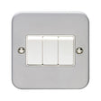 EuroLite Electrical Grey / 3 Gang Switch Eurolite Metal Clad 3 Gang Switch - Metal Clad