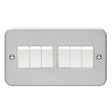 EuroLite Electrical Grey / 6 Gang Switch Eurolite Metal Clad 6 Gang Switch - Metal Clad