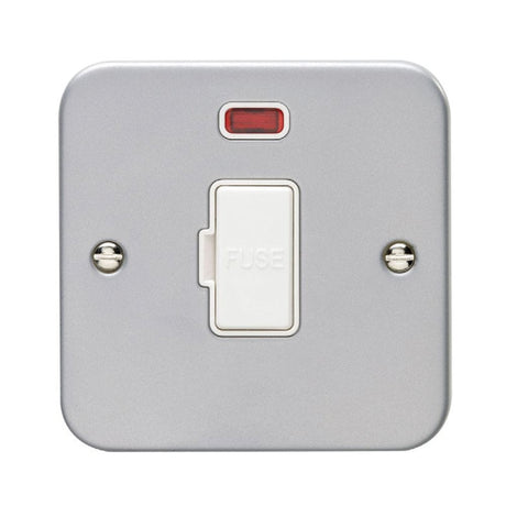 EuroLite Electrical Grey / Unswitched Fuse Spur Eurolite Metal Clad Unswitched Fuse Spur - Metal Clad