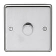 EuroLite Electrical Polished Stainless Steel / 1 Gang Dimmer / (With Black Trim) Eurolite Stainless Steel 1 Gang Dimmer - Polished Stainless Steel