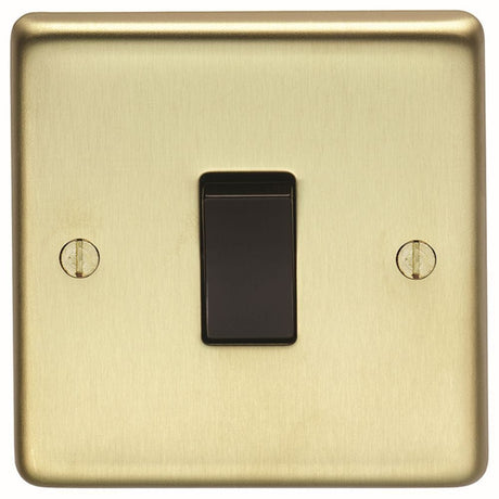 EuroLite Electrical Polished Stainless Steel / 20Amp Switch Eurolite Stainless Steel 20Amp Switch - Satin Brass (With Black Trim)