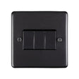EuroLite Electrical Matt Black / 3 Gang Switch / (With Black Trim) Eurolite Stainless Steel 3 Gang Switch - Matt Black (With Black Trim)