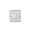 EuroLite Electrical Satin Stainless Steel / 3 Gang Switch / (With White Trim) Eurolite Stainless Steel 3 Gang Switch - Satin Stainless Steel (With White Trim)
