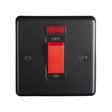 EuroLite Electrical Matt Black / 45Amp Switch with Neon Indicator / (With Black Trim) Eurolite Stainless Steel 45Amp Switch with Neon Indicator - Matt Black (With Black Trim)