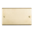 EuroLite Electrical Satin Brass / Double Blank Plate / (With Black Trim) Eurolite Stainless Steel Double Blank Plate - Satin Brass (With Black Trim)