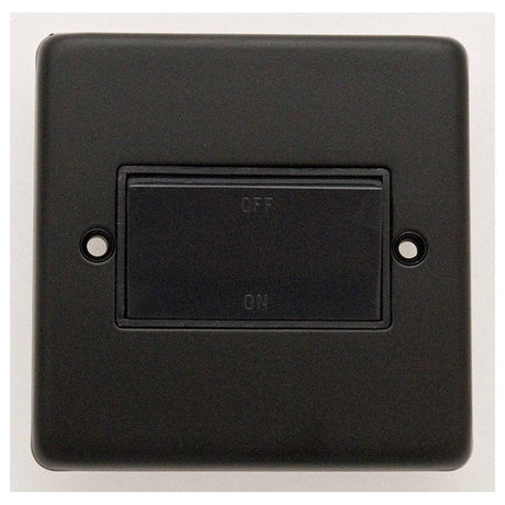 EuroLite Electrical Matt Black / Fan Switch / (With Black Trim) Eurolite Stainless Steel Fan Switch - Matt Black (With Black Trim)