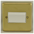 EuroLite Electrical Satin Brass / Fan Switch / (With White Trim) Eurolite Stainless Steel Fan Switch - Satin Brass (With White Trim)