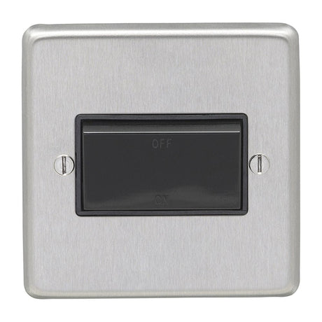 EuroLite Electrical Satin Stainless Steel / Fan Switch / (With Black Trim) Eurolite Stainless Steel Fan Switch - Satin Stainless Steel (With Black Trim)
