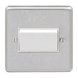 EuroLite Electrical Satin Stainless Steel / Fan Switch / (With White Trim) Eurolite Stainless Steel Fan Switch - Satin Stainless Steel (With White Trim)
