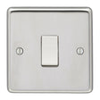 EuroLite Electrical Polished Stainless Steel / Intermediate Switch / (With White Trim) Eurolite Stainless Steel Intermediate Switch - Polished Stainless Steel (With White Trim)