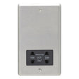 EuroLite Electrical Satin Stainless Steel / Shaver Socket / (With Black Trim) Eurolite Stainless Steel Shaver Socket - Satin Stainless Steel (With Black Trim)