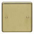 EuroLite Electrical Satin Brass / Single Blank Plate / (With Black Trim) Eurolite Stainless Steel Single Blank Plate - Satin Brass (With Black Trim)